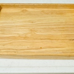 木製 トレー お盆 角型 取っ手付　天然木