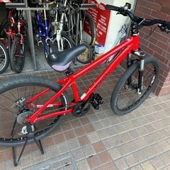 ★稀少品★26インチ　Cannondale　軽量アルミフレーム　8speed　ジャンプバイク　レッドの画像