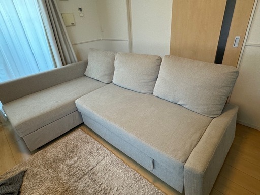 3人がけ　L字ソファ　FRIHETEN フリーヘーテン　IKEA ソファ