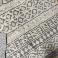 北欧風　ラグ　180cm×180cm グレーの画像