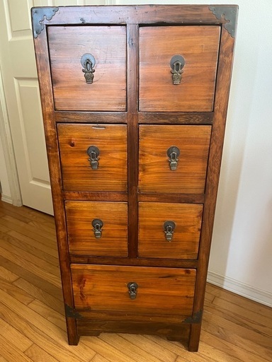 李朝　薬箪笥　レア　7杯　アンティーク