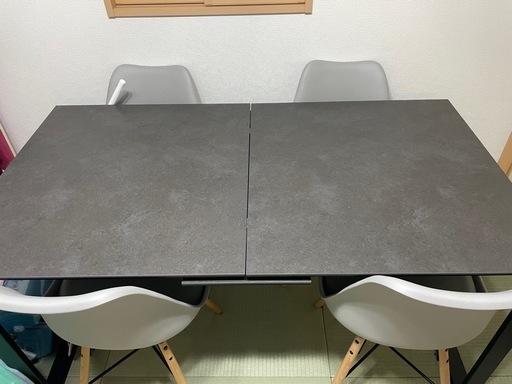 ニトリ　セラミック　伸長ダイニングテーブル