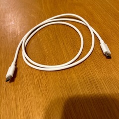 両タイプC充電ケーブル白