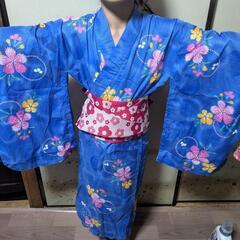 ブルーの浴衣☆小学校高学年くらい