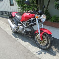 ドゥカティ　モンスター400ie 実働中古車　エンジン実働　車検付き(令和8年7月まで)　バッテリー新品　タイヤバリ山　車検証付きの画像