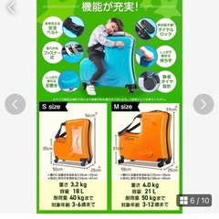 子どもが乗れるスーツケース　キャリーケース　3-6歳用　新品未使用の画像