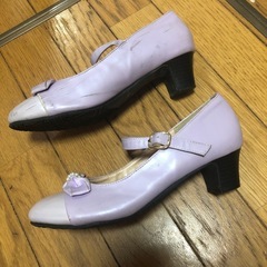 レディースヒールパープルの画像