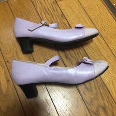 レディースヒールパープルの画像