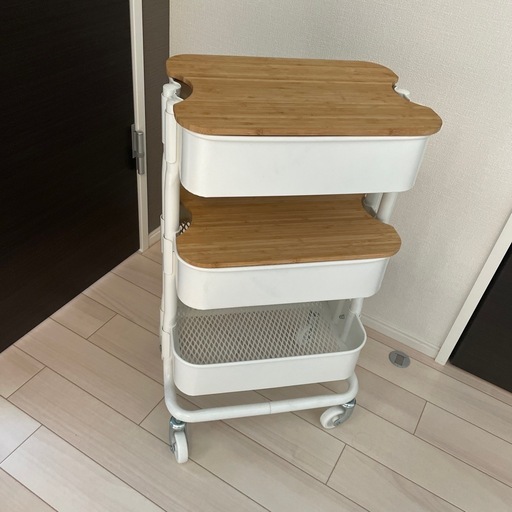 IKEA ロースフルト　ワゴン　蓋2つ付き