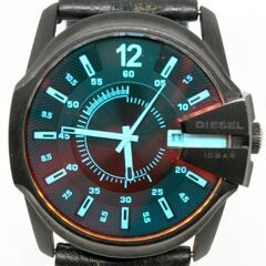 動作品 DIESEL クオーツ式腕時計 DZ-1657 Master Chief 3針 デイト 偏光ガラス風防 24年8月電池交換 札幌市 清田区 平岡の画像