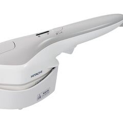 【テスト使用のみ美品】　日立 衣類スチーマー スチームアイロン CSI-ST1BE H ライトグレー パワフルショットスチーム ブラシ付きの画像