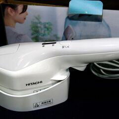 【テスト使用のみ美品】　日立 衣類スチーマー スチームアイロン CSI-ST1BE H ライトグレー パワフルショットスチーム ブラシ付きの画像
