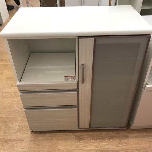 ★ジモティ割あり★ ニトリ レンジ台 ホワイト H101×W91×D54 クリーニング済み KJ5876