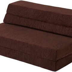 折り畳みマットレス ソファ　ブラウンの画像