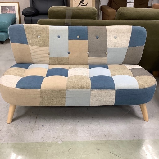 2人掛けパッチワークソファー