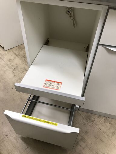 綾野製作所 キッチンボード ダイニングボード 食器棚 レンジ台 システムキッチンボード おしゃれ  食器棚 ホワイト 約幅100cm モイス加工 ソフトクローズレール採用 高級家具 国内製家具 クリーニング済 堺市 石津【ジャングルジャングルサカイ石津店】