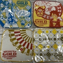 ワンピース フィルムゴールド ハンドタオル４枚セットで150円
