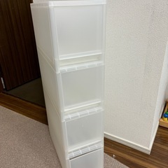 【受付終了】無印良品　ポリプロペンストッカー４段の画像