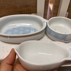 【最終価格】ミッフィ　ベビー食器5点セット（ブルー）の画像