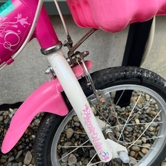 キッズ（女の子用）自転車　16インチ　ピンク
　の画像
