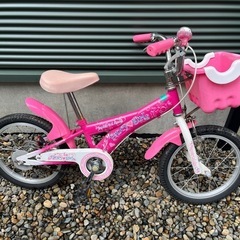 キッズ（女の子用）自転車　16インチ　ピンク
　の画像