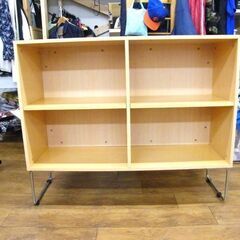 収納棚 幅120×奥40×高100 シェルフ 棚 収納家具 多目的棚 ラック 2段 大容量 たっぷり収納 札幌市厚別区 厚別店の画像