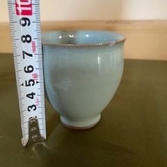 青磁器　陶器　湯呑みの画像