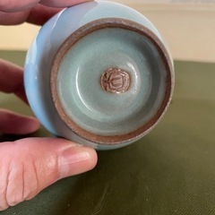 青磁器　陶器　湯呑みの画像