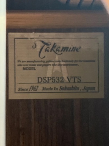 楽器 Takamine DSP532 VTS