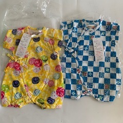 新品未使用 タグ付き 安心の日本製　赤ちゃん用　ゆかた　甚平 浴...