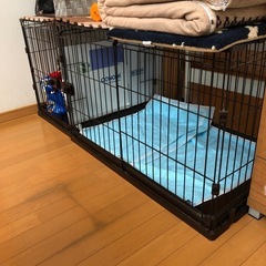 犬用ゲージ2ルーム使用　　汚れ有り