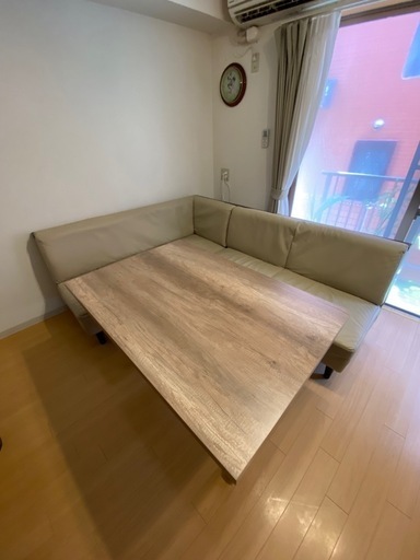 【最終値引き】  昇降式ダイニングテーブルセット　ソファタイプ