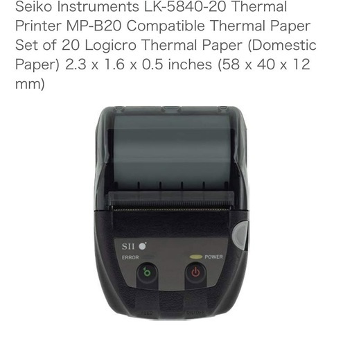 腕時計 Seiko Instruments Thermal printer Mp-B20