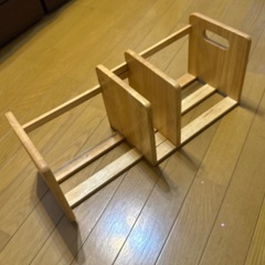 木製　本棚　ブックスタンド　伸縮可能の画像