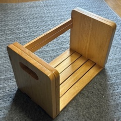 木製　本棚　ブックスタンド　伸縮可能の画像