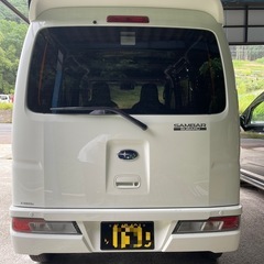 ☆　希少赤帽サンバーバン　ハイルーフ　LEDヘッドLEDフォグ　　4AT・4WD　☆下取り・交換可能☆の画像
