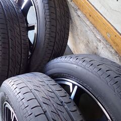 【お取引終了！】★中古BS155/65R14NEXTRY＆新品アルミホイール・4本セット！の画像