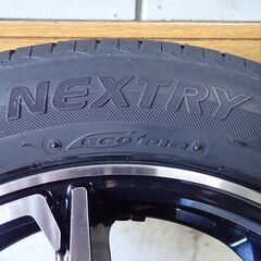 【お取引終了！】★中古BS155/65R14NEXTRY＆新品アルミホイール・4本セット！の画像