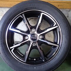 【お取引終了！】★中古BS155/65R14NEXTRY＆新品アルミホイール・4本セット！の画像