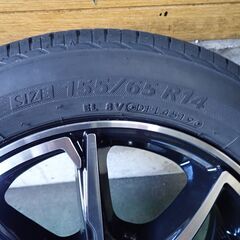 【お取引終了！】★中古BS155/65R14NEXTRY＆新品アルミホイール・4本セット！の画像