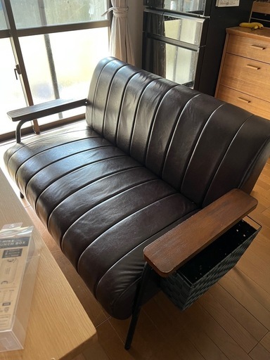 (引き取り予定あり)ニトリ　傷つきにくい合皮ソファ
