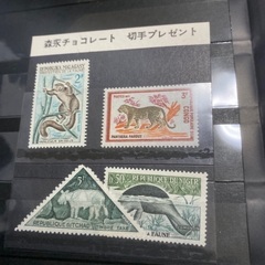 切手帳　日本　世界　切手コレクション160枚以上　森永チョコレート　プレゼントの画像