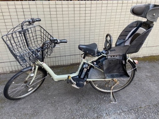 ブリヂストン 電動アシスト自転車 後ろ子乗せ 後輪パンク