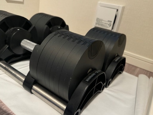 【中古】可変式ダンベル(Flexbell/フレックスベル)2個・トレーニングベンチセット
