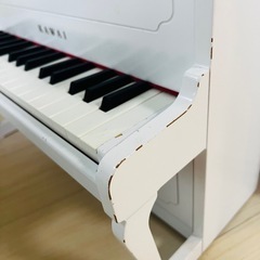 カワイピアノ　キッズ　ホワイトの画像
