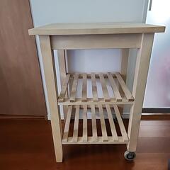 木製キッチンワゴン