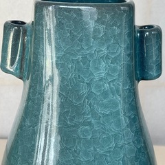 【美品】たち吉 九重青磁耳付　花瓶　壺　木箱入りの画像