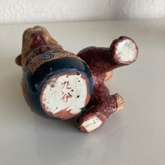 九谷焼　狛犬の置物の画像