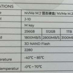 【新品未開封】ORICO M.2 NVMe接続SSD 1TBモデル『ORICO J10』の画像