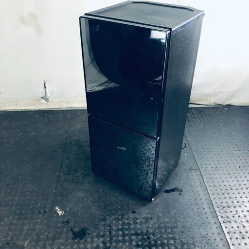 ID:rc12457 ツインバード TWINBIRD 冷蔵庫 一人暮らし 中古 2020年製 2ドア 110L ミラーマットブラック 直冷式 右開き HR-EJ11  【リユース品：状態A】【送料無料】【設置費用無料】